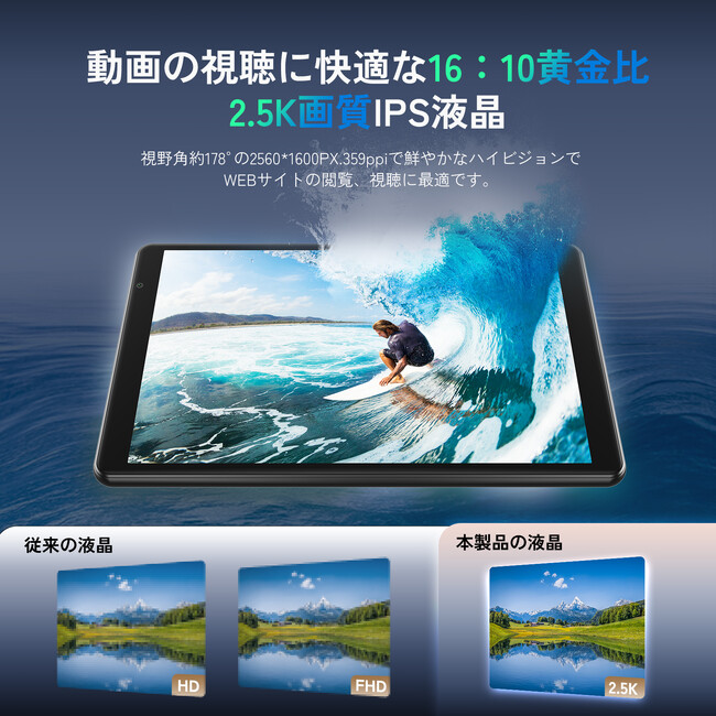 最後の13台、歴史的な低価格3999円で驚きの2.5K高画質8.4インチタブレットセール中。