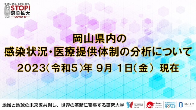 【岡山大学】岡山県内の感染状況・医療提供体制の分析について(2023年9月1日現在)