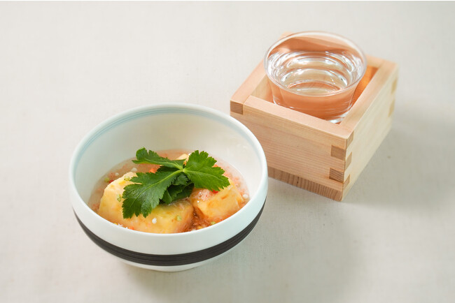 ちょい飲みセット 玉子豆腐の揚げ出し蟹餡かけ 「日本橋だし場 はなれ」にて10月16日新発売