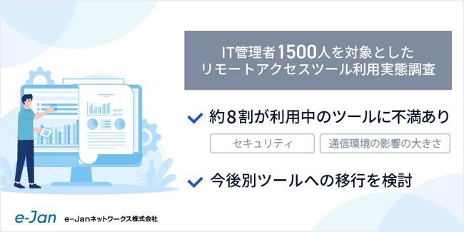 企業のIT管理者1,500人にリモートアクセスツールの利用実態調査を実施