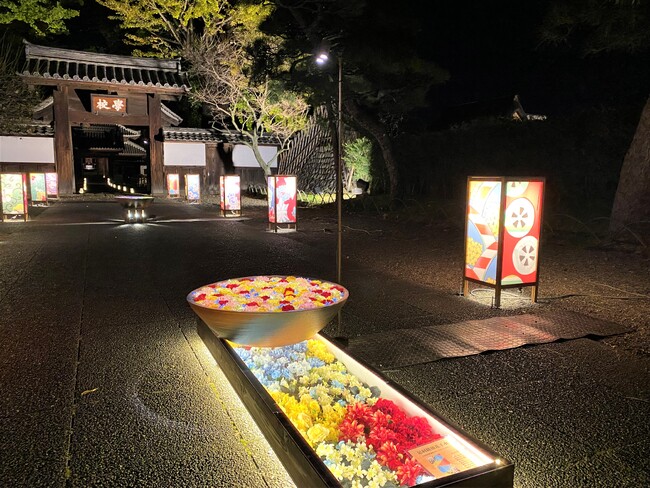 あしかがフラワーパークが日本最古の学校『足利学校』を花と光の魔法で期間限定演出!