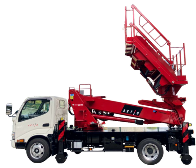 トンネル点検作業の効率化を追求した高所作業車 「トンネル点検プラットフォーム」レンタル開始