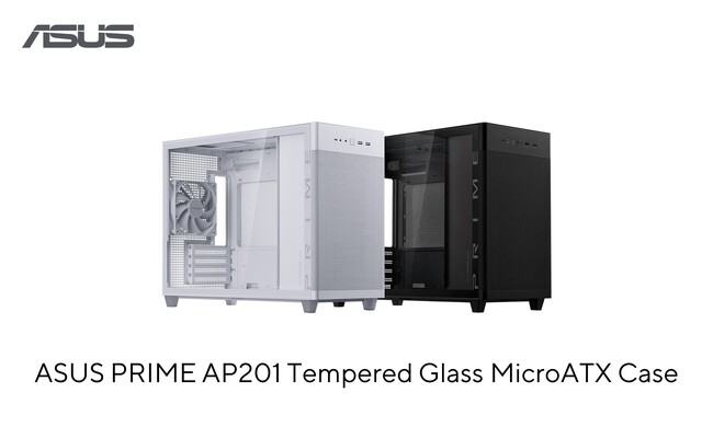 ASUSのPRIMEシリーズよりサイドパネルに強化ガラスを採用し、メッシュデザインで工具不要のスタイリッシュな33リットルMicroATXケースAP201 ASUS PRIME CASE TGを発表