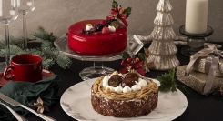 聖夜を鮮やかに彩る、真っ赤なビジュアルも魅力！帝国ホテルの一流パティシエの技が光る冷凍クリスマスケーキ2種が、カタログギフトの「CONCENT」に登場