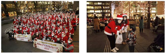 「丸の内クリスマスパレード2023-サンタがまちに“笑顔”をお届け-」開催