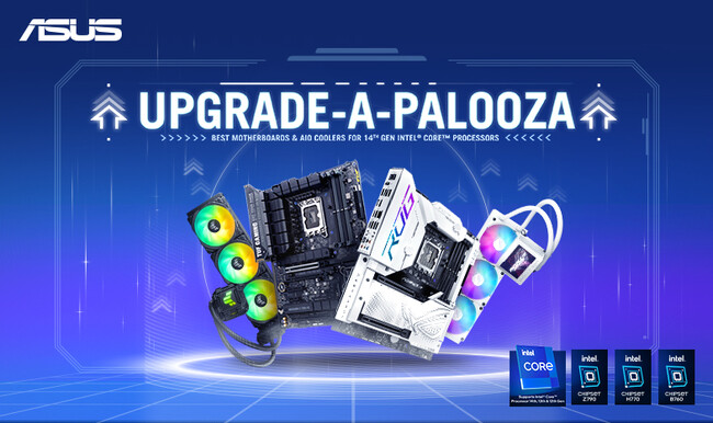 対象のASUSのマザーボード・AIOクーラーを購入＆応募で液晶モニターやビデオカード、ゲーミングデバイスが抽選で当たるプレゼントキャンペーン「Upgrade-A-Paloozaキャンペーン」を開催