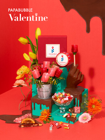 口の中で長く味わえるキャンディは、長く続く愛のしるし　バラがテーマのプレミアムキャンディで特別なバレンタインを