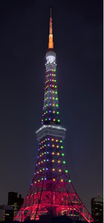 TOKYO FM×石川県小松市　2024年2月5日（月）東京タワーを歌舞伎のまち色にライトアップ！　北陸新幹線小松駅開業記念 歌舞伎のまちライトアップ！