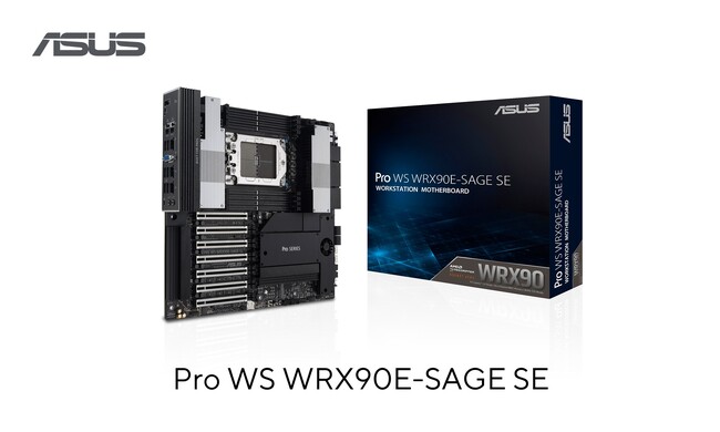 AMDのWRX90チップセットに対応したASUSのワークステーションマザーボード「PRO WS WRX90E-SAGE SE」を発表