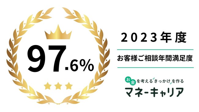 2023年度、年間のマネーキャリアへの相談満足度が97.6%を達成!