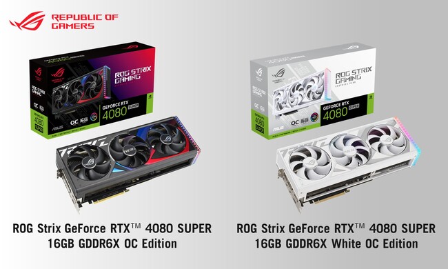ASUSのゲーミングブランドRepublic of GamersよりNVIDIA(R) GeForce RTX(TM) 4080 Super搭載のビデオカード2製品を発表。