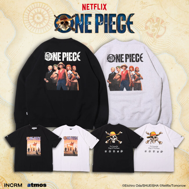 atmosから、Netflix 実写ドラマシリーズ「ONE PIECE」と「INCRM」とのコラボレーションアパレルが登場