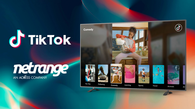 NetRange、「TikTok」を「NetRange Smart TV Portal」に統合、スマートテレビから「TikTok」の視聴を実現