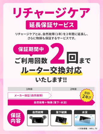 【リチャージWiFi】更なる安心をセットにした、ギガ付きモバイルルーターを販売開始!