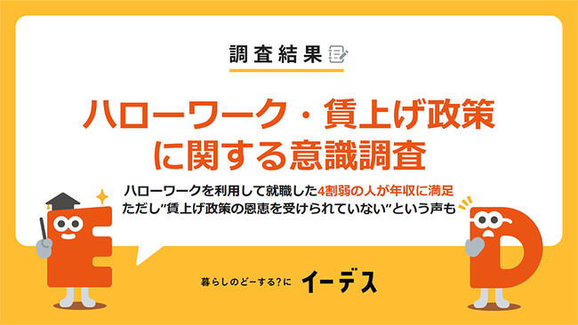 暮らしの情報メディア「イーデス」が「ハローワーク・賃上げ政策に関する意識調査」を実施