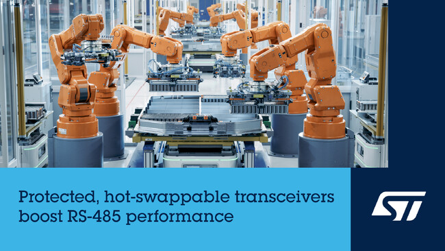 堅牢な信号処理と優れた速度を備え、FA機器に最適なRS-485トランシーバを発表
