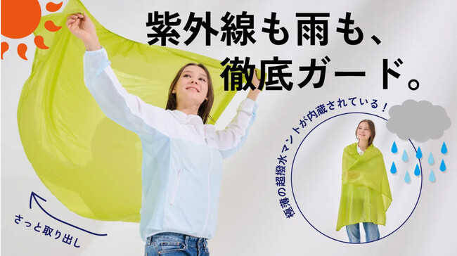 肌と身体を徹底的に守るUVカットメッシュアウターをmakuakeで販売!