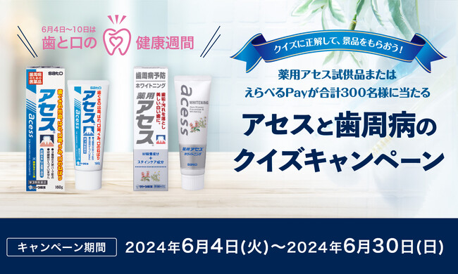 クイズに正解して景品ゲット!アセスと歯周病のクイズキャンペーン