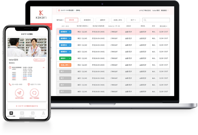 薬局DX支援サービス「kakari」アプリのダウンロード数が100万件を突破