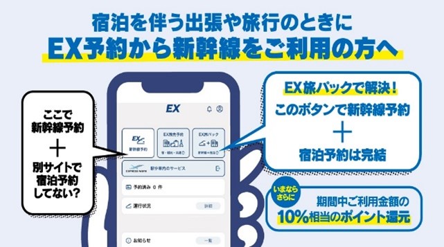 「EX旅パック」をはじめよう!今ならWESTERポイントがもらえます。