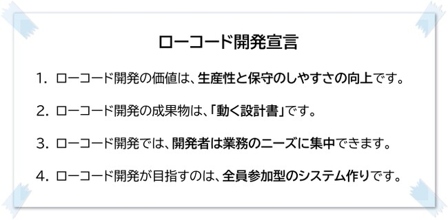 ローコード開発宣言。ローコード開発の本質的な価値を再確認