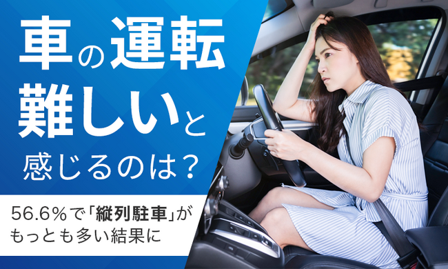 【車の運転、難しいと感じるのは?】56.6%で「縦列駐車」がもっとも多い結果に