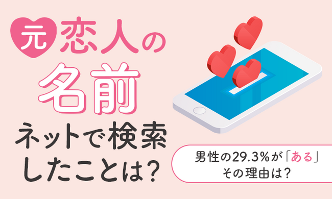 【元恋人の名前、ネットで検索したことは?】男性の29.3%が「ある」 その理由は?