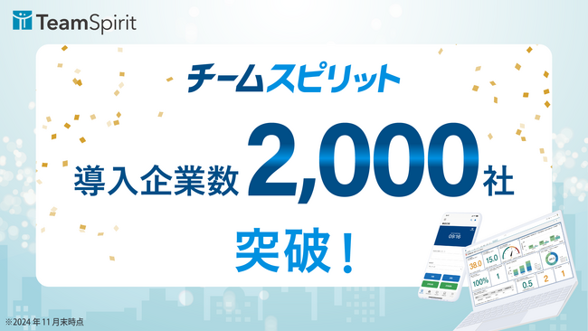 チームスピリット、導入企業数が2,000社を突破