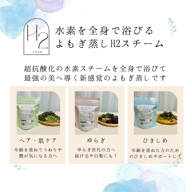 水素を全身で浴びる新しい40代からのよもぎ蒸し「H2スチーム」販売開始!