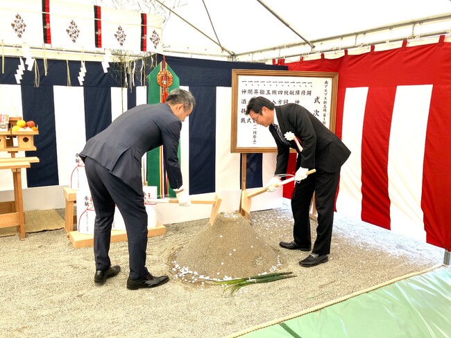 山梨県の新工場建設開始に伴う起工式を実施