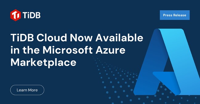 TiDB CloudがMicrosoft Azure Marketplaceで利用可能に