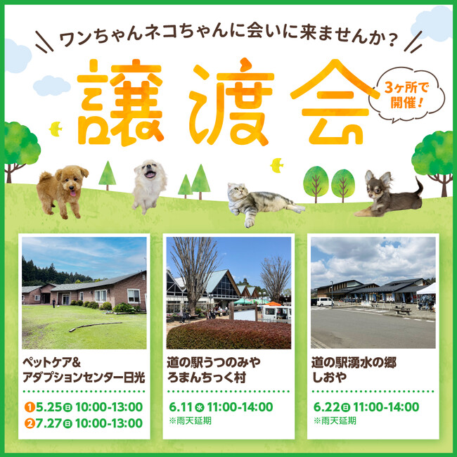 ペッツファーストグループ「犬猫里親譲渡会」開催のお知らせ