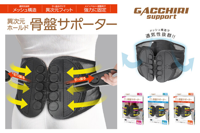 体を酷使する現代人の身体を「ガッチリサポート!」骨盤サポーターと腰サポートチェアが新発売!