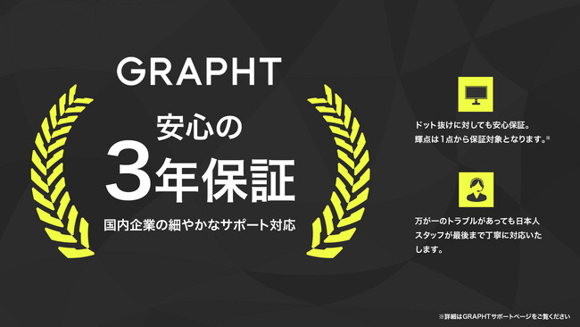 GRAPHTゲーミングモニター 保証期間延長のお知らせ