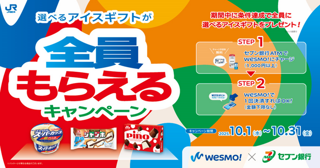 全員もれなくアイスギフトがもらえる!Wesmo!&セブン銀行キャンペーン開催!!