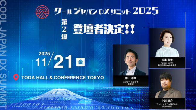 「クールジャパンDXサミット2025」、第二弾登壇者を発表#CJDX2025