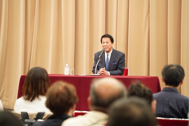 杉良太郎特別防犯対策監が防犯講話「国際電話を止めて、詐欺を止める」