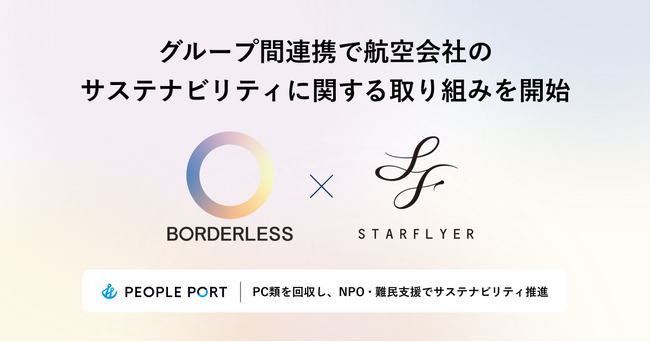 ボーダレス・グループ×スターフライヤー、サステナビリティに関する取り組みを開始