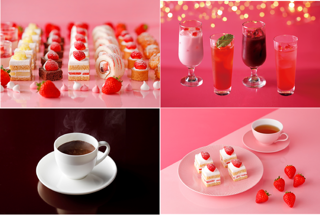 2月のいちご&あまおうスイーツビュッフェはドリンクまで“いちご尽くし”!