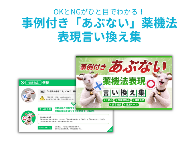 その表現、実は違法かも?「あぶない薬機法表現」と言い換え事例をまとめた対策レポートを無料公開