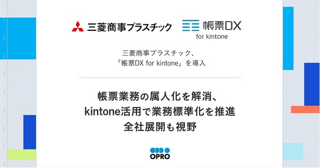 三菱商事プラスチック、「帳票DX for kintone」を導入