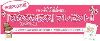 クリナップ＜７９５５＞（東１）が同社ホーページ内にオープンした、年末の大掃除に役立つスペシャルＷｅｂサイト「ラクラク大掃除計画」は、主婦の泣き処「キッチン掃除のツボ」を押えたプロの知恵だと好評だ。