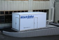 日立情報システムズが公開した、湘南センタに設置のコンテナDC第1号モデルの写真