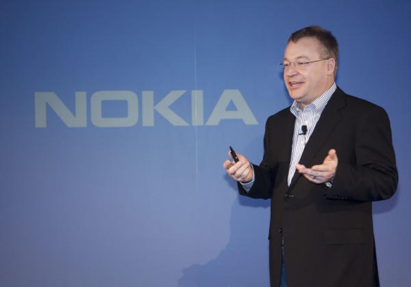 記者会見を行ったノキアのスティーブン・エロップ最高経営責任者（CEO）（Copyright© Nokia 2010）