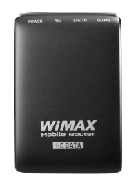 アイ・オー・データ機器のコンパクトサイズWiMAXルーター「WMX-GWMR 」、正面から。 アイ・オー・データ機器のコンパクトサイズWiMAXルーター「WMX-GWMR 」、正面から。