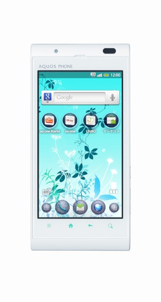 3D動画再生に対応したシャープ製のスマートフォン「AQUOS PHONE IS11SH」（KDDI提供）