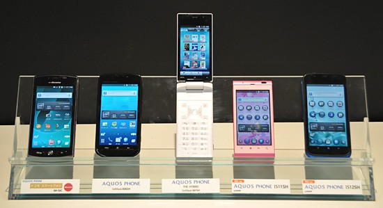 「AQUOS PHONE」新製品ラインアップ（シャープ「スマートフォン事業説明会レポート」より)
