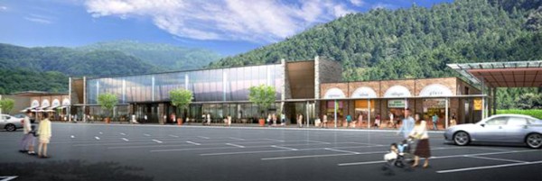 NEXCO中日本が商業施設をリニューアルし、複合商業施設「EXPASA」として展開する中央自動車道 談合坂(だんごうざか)サービスエリア(下り)のイメージ図