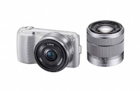 ソニーのレンズ交換式デジタル一眼カメラ「NEX-C3」。重量が約225g、最薄部が25.9mmの軽量・薄型ボディが特徴。 ソニーのレンズ交換式デジタル一眼カメラ「NEX-C3」。重量が約225g、最薄部が25.9mmの軽量・薄型ボディが特徴。