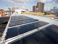 CIS薄膜太陽電池のSSへの設置事例 CIS薄膜太陽電池のSSへの設置事例